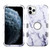 MyBat TUFF Hybrid Protector Cover [Military-Grade Certified] for Apple iPhone 11 Pro - White Marbling / Iron Gray