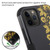 MyBat TUFF Hybrid Protector Cover [Military-Grade Certified] for Apple iPhone 11 Pro Max - Gold Floral Stripe / Black