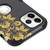 MyBat TUFF Hybrid Protector Cover [Military-Grade Certified] for Apple iPhone 11 Pro Max - Gold Floral Stripe / Black
