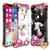 MyBat Diamante TUFF Klarity Lux Candy Skin Cover for Apple iPhone XS/X - Rose Gold Plating / Crane