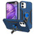 Asmyna Hybrid Protector Cover (with Ring Stand) for Apple iPhone 12 mini (5.4) - Ink Blue / Black
