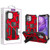 Asmyna Sturdy Hybrid Protector Cover (with Stand) for Apple iPhone 12 mini (5.4) - Red / Black