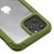 Asmyna Hybrid Case for Apple iPhone 12 Pro Max (6.7) - Transparent Clear Carbon Fiber Texture / Green