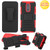 Asmyna Advanced Armor Stand Protector Cover Combo (with Black Holster) for Lg Stylo 5 - Black / Red