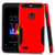 Asmyna Hybrid Protector Cover for Zte Z982 (Blade Z Max) - Red / Black