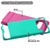 Asmyna Brushed Hybrid Protector Cover for Samsung Galaxy Note 8 - Teal Green / Hot Pink