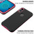 MyBat Fuse Hybrid Protector Cover for Motorola Moto E (2020) - Rubberized Black / Metallic Red