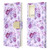 MyBat MyJacket Wallet Diamond Series for Samsung Galaxy Note 20 - Fresh Purple Flowers