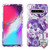 MyBat TUFF Hybrid Protector Cover [Military-Grade Certified] for Samsung Galaxy S10 5G - Purple Hibiscus Flower Romance / Electric Purple