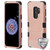 MyBat TUFF Hybrid Protector Cover [Military-Grade Certified] for Samsung Galaxy S9 Plus - Rose Gold Brushed / Black