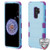 MyBat TUFF Hybrid Protector Cover [Military-Grade Certified] for Samsung Galaxy S9 Plus - Metallic Baby Blue Brushed / Electric Purple
