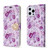 MyBat MyJacket Wallet Diamond Series for Apple iPhone 13 Pro (6.1) - Fresh Purple Flowers