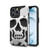 MyBat Skullcap Hybrid Protector Cover for Apple iPhone 13 Pro (6.1) - Silver Plating / Black