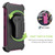MyBat Pro Antimicrobial Maverick Series Case with Holster and Tempered Glass for Apple iPhone 13 (6.1) - Plum / Black