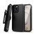 MyBat Pro Antimicrobial Maverick Series Case with Holster and Tempered Glass for Apple iPhone 13 Pro (6.1) - Black / Black