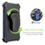 MyBat Pro Antimicrobial Maverick Series Case with Holster and Tempered Glass for Apple iPhone 13 Pro (6.1) - Blue / Black