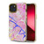 MyBat Pro TUFF Kleer Hybrid Case for Apple iPhone 14 Plus - Pink Marbling / Electroplating Gold