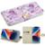 MyBat MyJacket Wallet Diamond Series for Apple iPhone 14 Plus - Fresh Purple Flowers