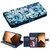 MyBat MyJacket Wallet Xtra Series with RFID Blocking for Apple iPhone 14 Pro (6.1) - Blue Hibiscus