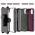 MyBat Pro Antimicrobial Maverick Series Case with Holster and Tempered Glass for Apple iPhone 14 Pro Max (6.7) - Plum / Black