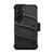 ZIZO BOLT Bundle for Galaxy S22 Case with Screen Protector Kickstand Holster Lanyard - Black