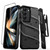 ZIZO BOLT Bundle for Galaxy S23 Case with Screen Protector Kickstand Holster Lanyard - Gun Metal Gray
