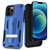 ZIZO TRANSFORM Series for iPhone 12 / iPhone 12 Pro Case - Rugged Dual-layer Protection with Kickstand - Blue