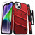 ZIZO BOLT Bundle for iPhone 14 Plus Case with Screen Protector Kickstand Holster Lanyard - Red