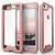 ZIZO ION Series for iPhone SE (3rd and 2nd gen)/8/7 Case - Rose Gold & Clear