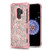 MyBat TUFF Quicksand Glitter Lite Hybrid Protector Cover for Samsung Galaxy S9 Plus - Rose Gold Electroplating / Hibiscus Flower