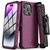 MyBat Pro Antimicrobial Maverick Series Case with Holster and Tempered Glass for Apple iPhone 14 Pro (6.1) - Plum / Black