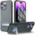 MyBat Pro Beyonder Series Case with Tempered Glass with Kickstand for Apple iPhone 14 Pro Max (6.7) - Gray