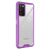 AMPD - TPU / Acrylic Hard Shell Case with Colored Bumper for Samsung Galaxy A03s - Clear and Purple