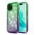 MyBat Quicksand Glitter with Diamonds Protector Cover for Apple iPhone 15 (6.1) - Purple / Green Gradient