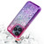 MyBat Quicksand Glitter with Diamonds Protector Cover for Apple iPhone 15 Pro Max (6.7) - Purple / Pink  Gradient