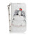 Google Pixel 8 3D Colored Horizontal Flip Leather Phone Case - Cute Cat