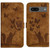 Google Pixel 8 Butterfly Cat Embossing Flip Leather Phone Case - Brown