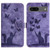 Google Pixel 8 Butterfly Cat Embossing Flip Leather Phone Case - Purple