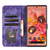 Google Pixel 8 Butterfly Cat Embossing Flip Leather Phone Case - Purple