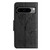 Google Pixel 8 Butterfly Embossed Flip Leather Phone Case - Black