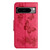 Google Pixel 8 Butterfly Embossed Flip Leather Phone Case - Red