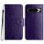 Google Pixel 8 Butterfly Flower Pattern Flip Leather Phone Case - Dark Purple