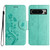 Google Pixel 8 Butterfly Flower Pattern Flip Leather Phone Case - Green