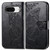 Google Pixel 8 Butterfly Love Flower Embossed Leather Phone Case - Black
