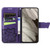 Google Pixel 8 Butterfly Love Flower Embossed Leather Phone Case - Dark Purple