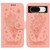 Google Pixel 8 Butterfly Rose Embossed Leather Phone Case - Pink