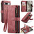 Google Pixel 8 CaseMe C30 Multifunctional Leather Phone Case - Red