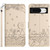 Google Pixel 8 Cat Embossing Pattern Leather Phone Case with Lanyard - Beige