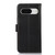 Google Pixel 8 Crazy Horse Top Layer Cowhide Leather Phone Case - Black