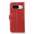 Google Pixel 8 Crazy Horse Top Layer Cowhide Leather Phone Case - Red